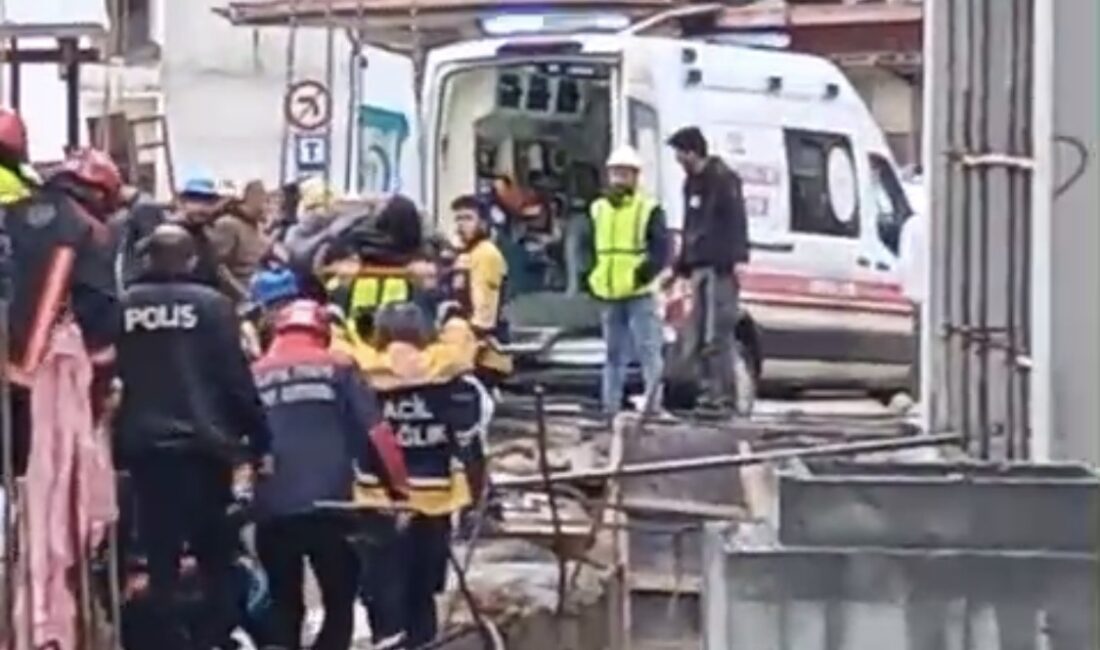 Malatya kent merkezinde yapımı devam eden rezerv alan inşaatında meydana