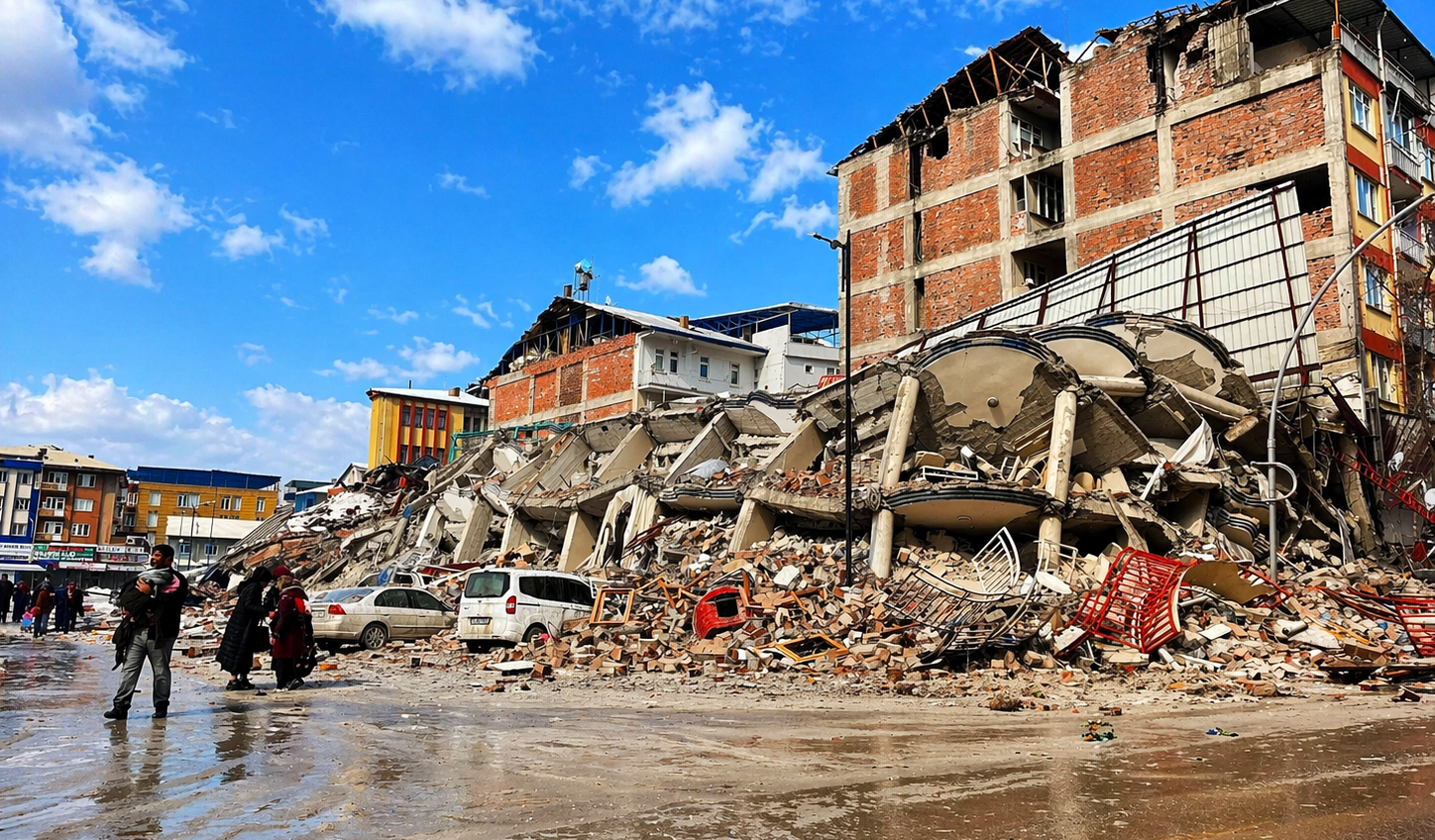 Malatya’da, 6 Şubat 2023 Kahramanmaraş Depremleri sırasında yıkılan Beydağı Otel’e