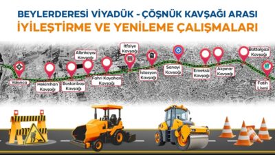 Malatya’da Beylerderesi Viyadüğü ile Çöşnük kavşağı arasında çevreyolu yan yollarında