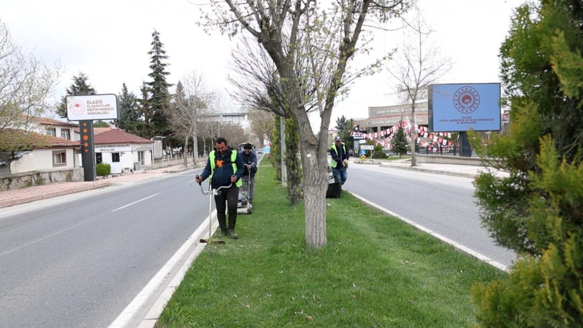 Elazığ Belediyesi Park ve Bahçeler Müdürlüğü ekipleri, kent genelinde park,