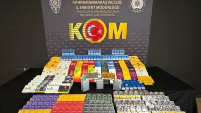 Kahramanmaraş’ta polis ekiplerince düzenlenen kaçakçılık operasyonlarında binlerce paket kaçak sigara