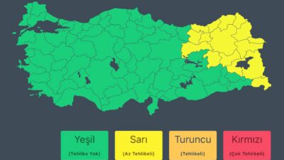 Meteoroloji Genel Müdürlüğü tarafından yapılan son değerlendirmelere göre, 24 Nisan