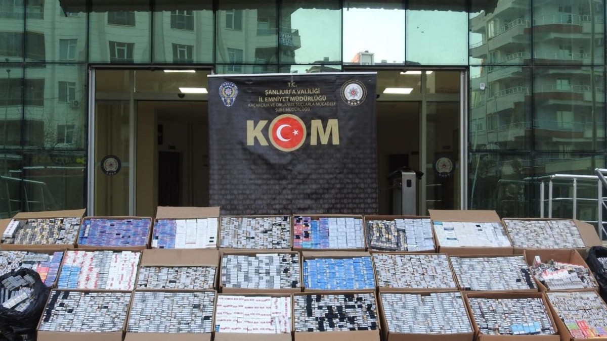 Şanlıurfa’da KOM ekiplerinin düzenlediği operasyonda piyasa değeri 2,5 milyon TL