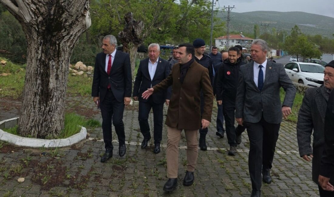 Adıyaman’ın Gölbaşı ilçesinde etkili olan fırtına, Aşağı Azaplı Köyü’nde çeşitli