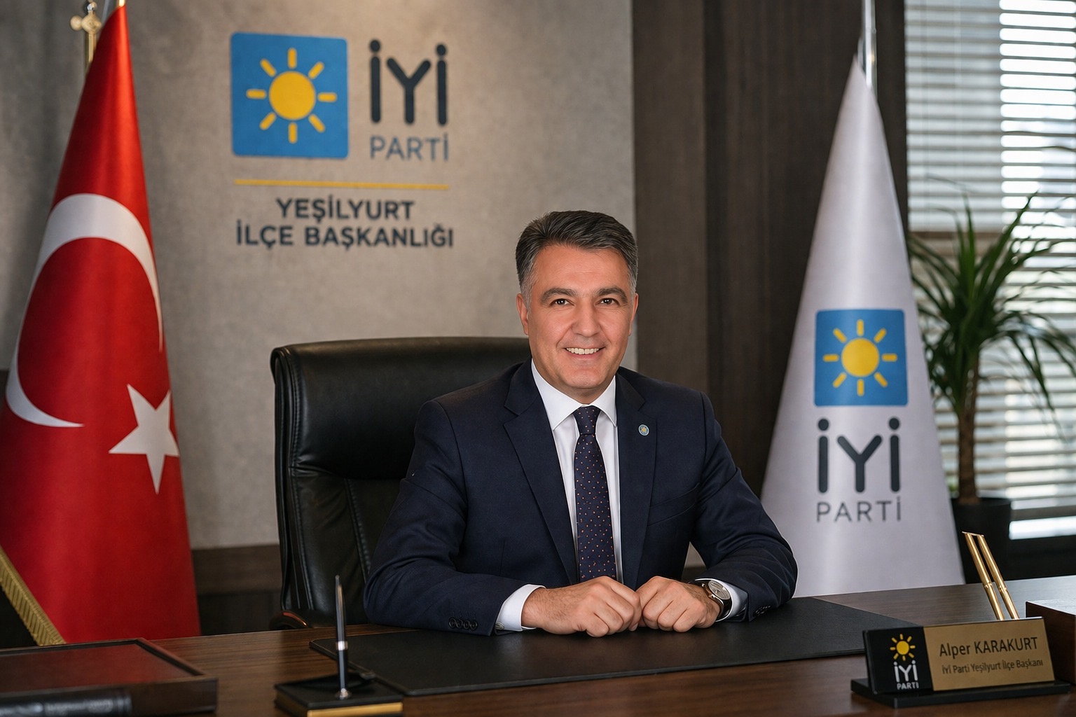 İYİ Parti Yeşilyurt İlçe Başkanı Alper Karakurt, araç muayene istasyonlarında