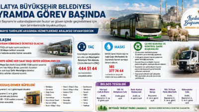 Malatya Büyükşehir Belediyesi, Kurban Bayramı süresince vatandaşların huzur ve güven