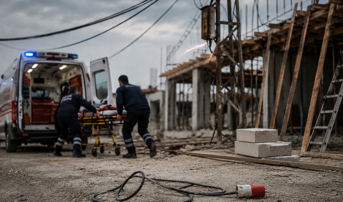 Akçadağ ilçesinde ev inşaatında çalışma yaptığı sırada elektrik akımına kapılan