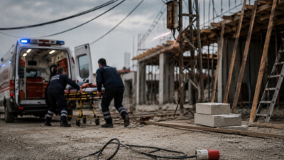 Akçadağ ilçesinde ev inşaatında çalışma yaptığı sırada elektrik akımına kapılan