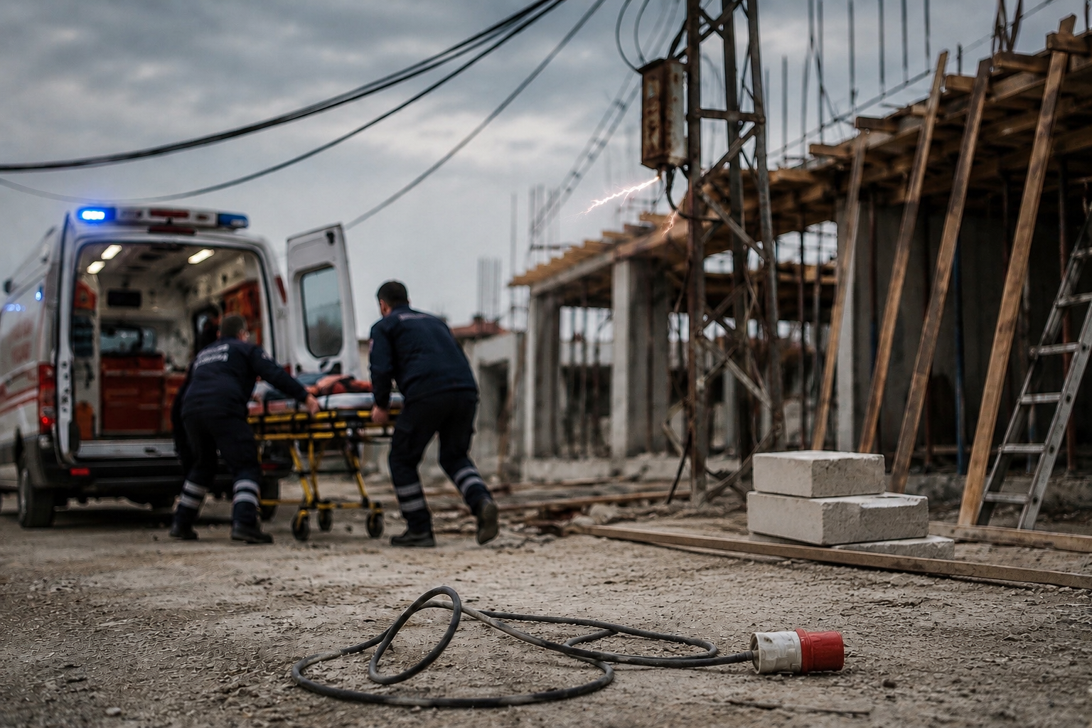 Akçadağ ilçesinde ev inşaatında çalışma yaptığı sırada elektrik akımına kapılan