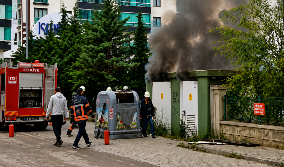 Malatya’da bir trafoda çıkan yangın mahalle sakinlerine korku dolu anlar