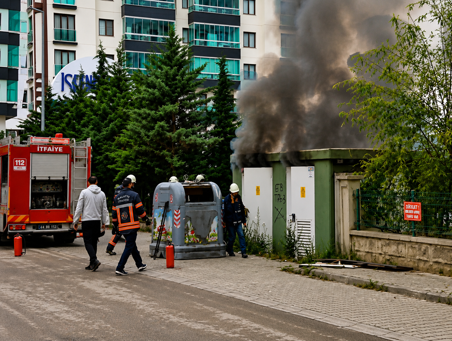 Malatya’da bir trafoda çıkan yangın mahalle sakinlerine korku dolu anlar
