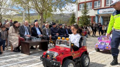 Malatya’nın Doğanşehir ilçesinde, Karayolu Trafik Haftası kapsamında ilkokul öğrencilerine yönelik