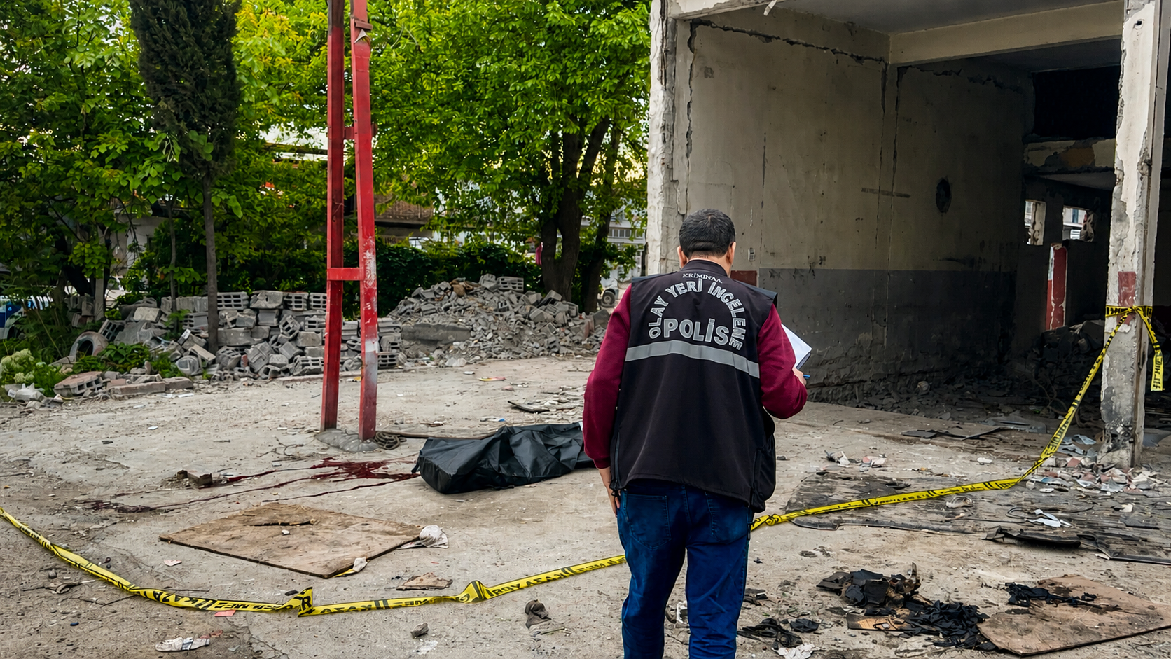Malatya’da deprem sonrası ağır hasarlı işyerlerinin bulunduğu sanayi sitesinde meydana