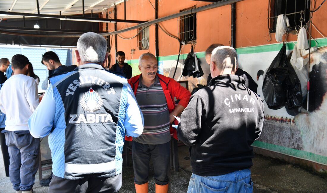 Yeşilyurt Belediyesi Zabıta ve Temizlik Müdürlüğü ekipleri, yaklaşan Kurban Bayramı