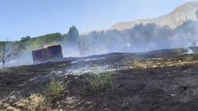 Darende’ye bağlı Gökyar Mahallesi’nde çıkan yangın, itfaiye ekiplerinin hızlı müdahalesiyle