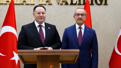 KKTC Cumhuriyet Meclisi Başkanı Dr. Ziya Öztürkler, Malatya Valisi Seddar