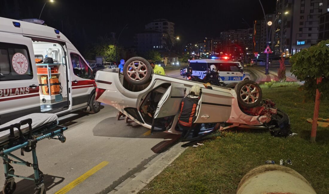 Tecde Mahallesi Şentepe Mezarlık Kavşağı’nda meydana gelen trafik kazasında yaralanan