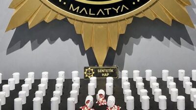 Malatya’da polis ekiplerince düzenlenen operasyonda 3 bin 892 adet sentetik
