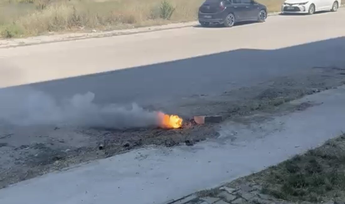 Tecde Mahallesi’nde yer altındaki elektrik hattında meydana gelen küçük çaplı