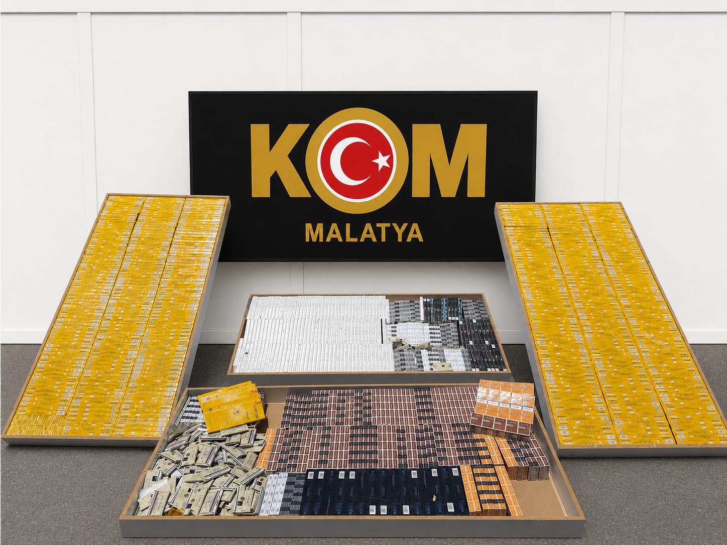 Malatya’da Kaçakçılık ve Organize Suçlarla Mücadele Şube Müdürlüğü ekiplerince düzenlenen