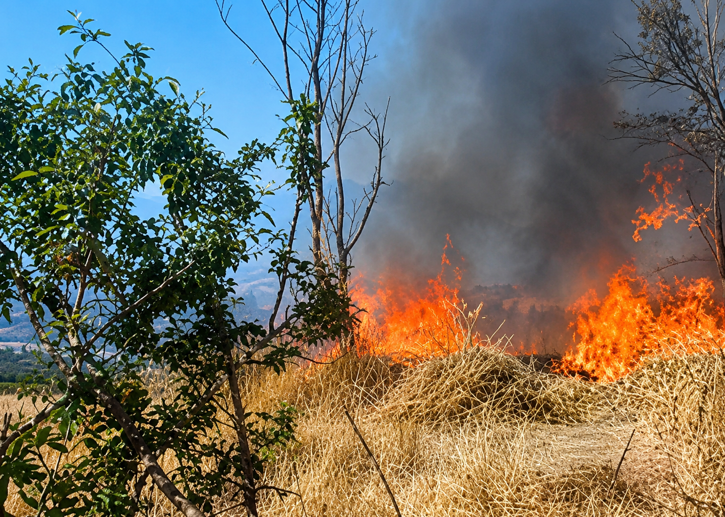 Malatya Valiliği, hasat sezonunda anız yakılmasının çevre, tarım ve insan