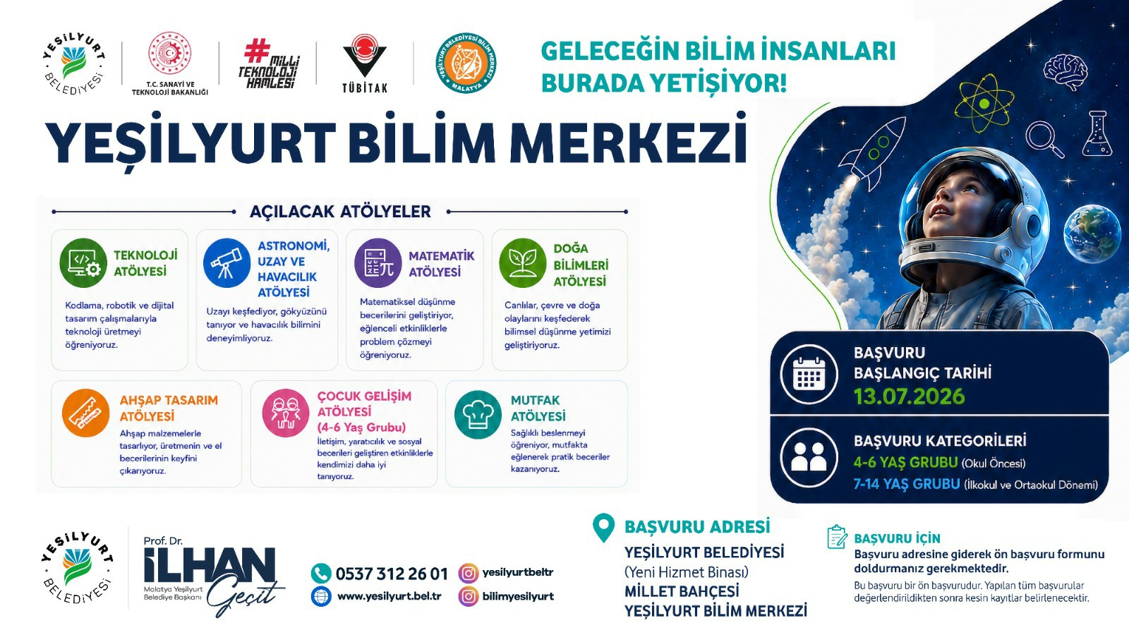 Yeşilyurt Belediyesi, çocukların bilim ve teknolojiyle erken yaşta tanışmalarını sağlamak,